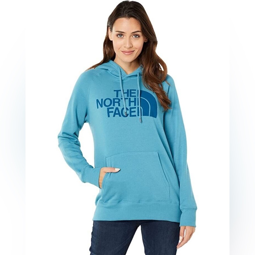The North Face Half Dome Hoodie Mallard Blue Sweatshirt Womens Small Gorpcore